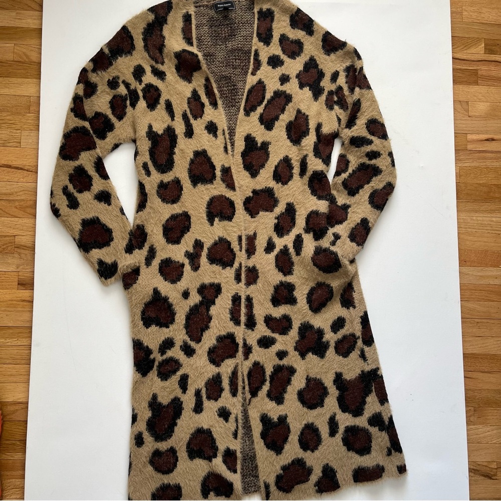 Kayla's Armoire Leopard Duster Cardigan Size S/M